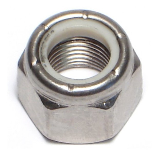 Midwest Fastener Nylon Insert Lock Nut, 1/2"-20, 18-8 Stainless Steel, Not Graded, 6 PK 68493